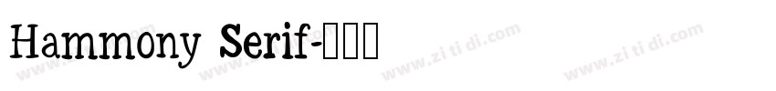 Hammony Serif字体转换